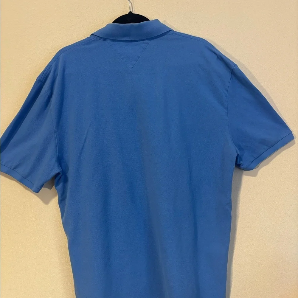 Tommy Hilfiger Mens Polo Rugby Blue Shirt XL - Picture 2 of 4
